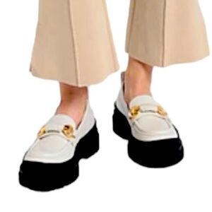 NWOT See by Chloé Lylia Leather Lug-Sole Loafers